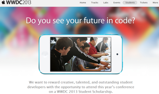 苹果设立WWDC奖学金并免费提供门票