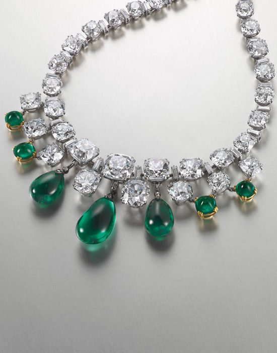 HK_S3218_Colombian emerald and diamond necklace