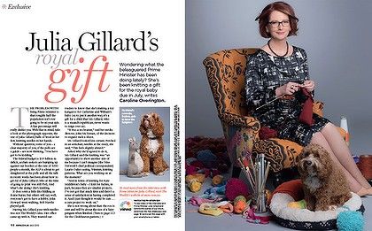吉拉德接受《澳大利亚妇女周刊》访谈文章。